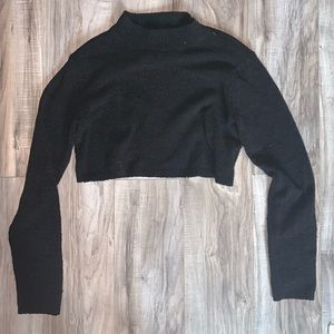 Black crop top sweater